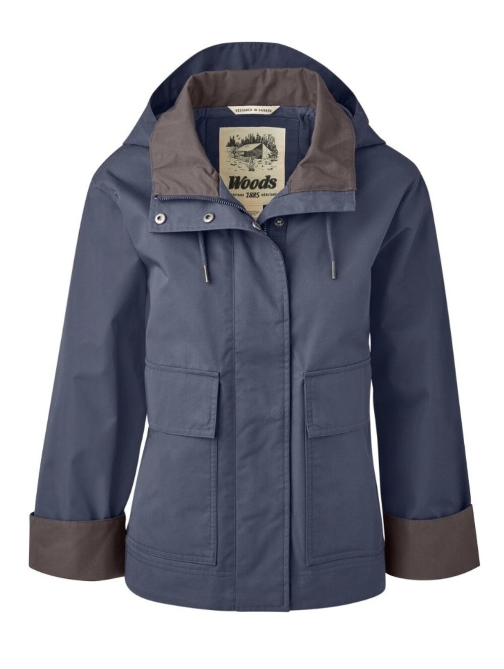 NWT Woods Women's Heritage Spring Parka Jacket Navy Blue